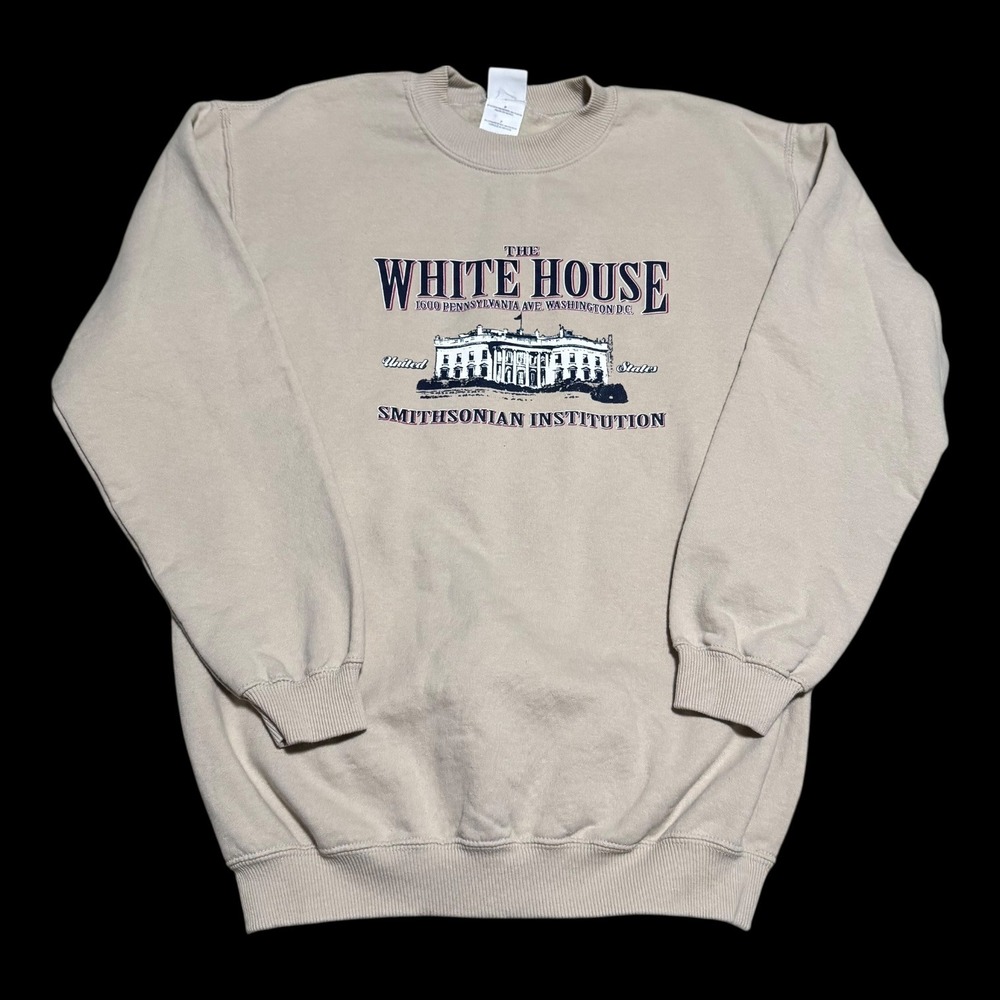 Smithsonian Institution The White House United States Tan Sweatshirt Men's Small